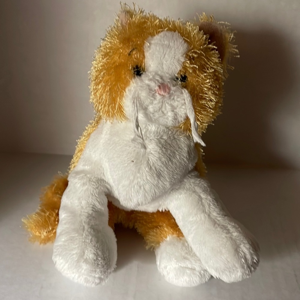 Webkinz Ganz yellow and white cat plush
